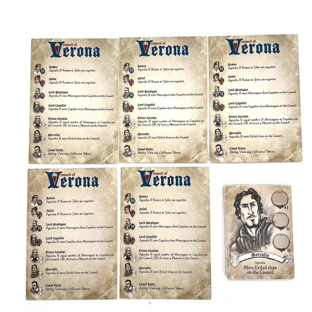 Romeo & Juliet Council Of Verona Card Game Michael Eskue Second Edition TableTop - Picture 10 of 16